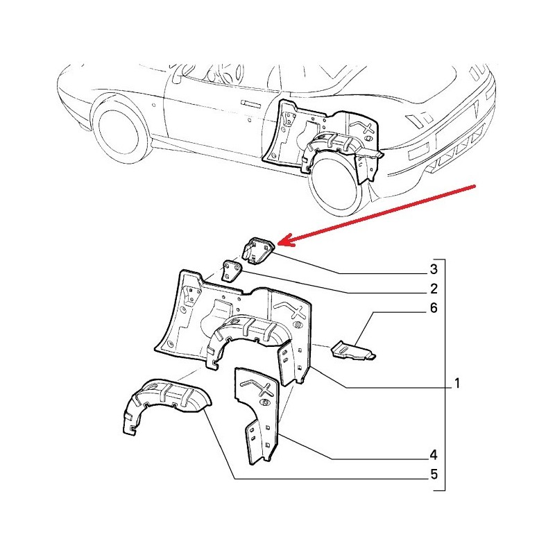 Left bracket - Fiat Barchetta