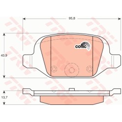 Rear brake pads - Fiat 500 / Panda