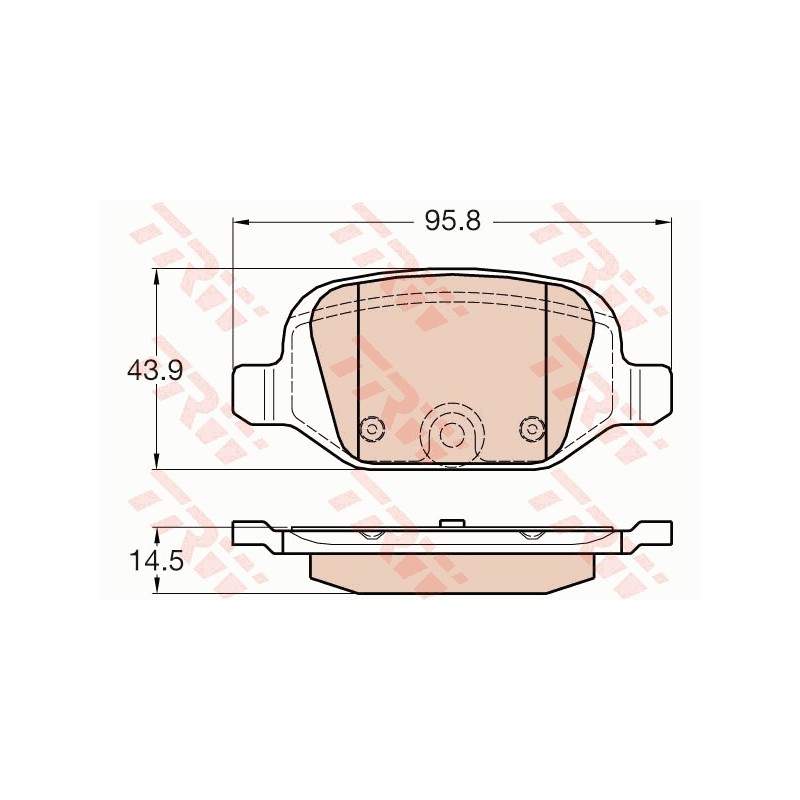 Rear brake pads - Fiat 500