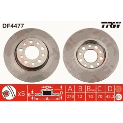 Pair of brake discs Rear - Giulietta / 159 / Brera / Spider