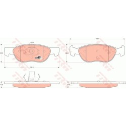 Front brake pads set - Fiat Punto