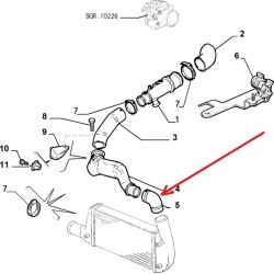 Turbo connection hose - Fiat Coupe 20V Turbo