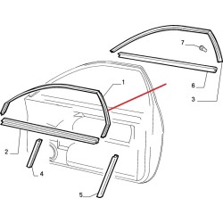Moulure droite - Fiat Coupe