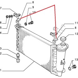 Support de radiateur - Fiat Panda