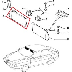 Pare soleil Droit -  ALFA ROMEO 166