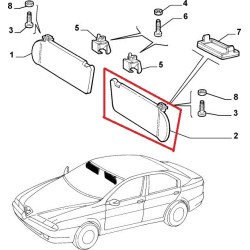 Pantina parasole sinistra - ALFA ROMEO  166 