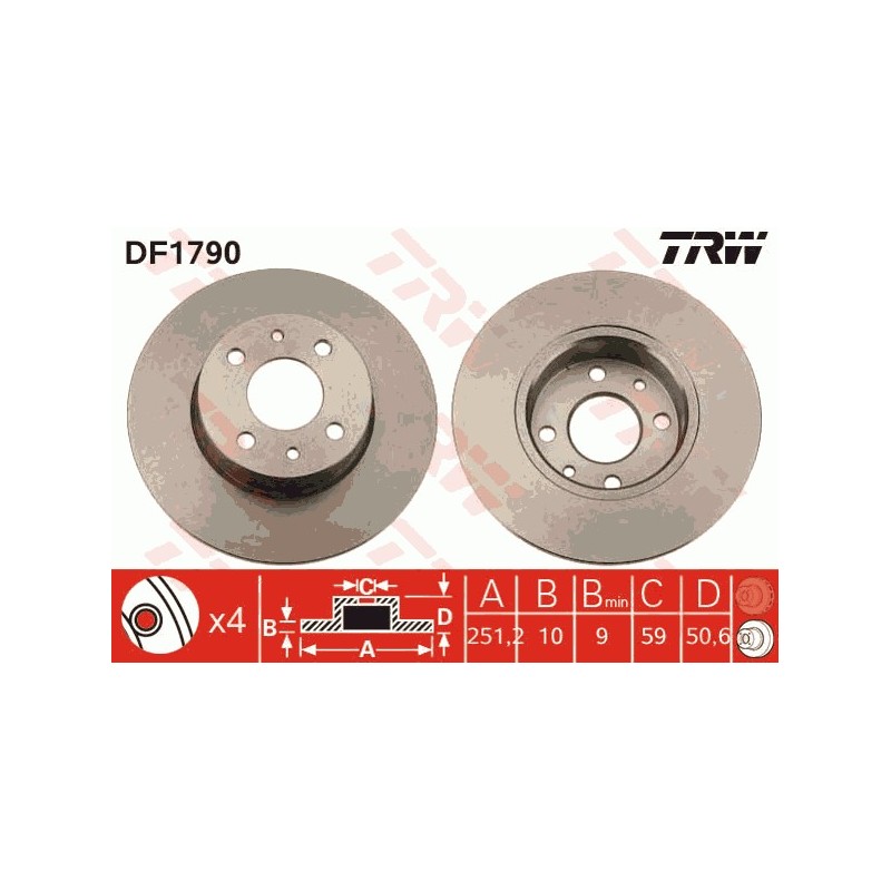 Rear Brake discs - Alfa Romeo / Fiat / Lancia