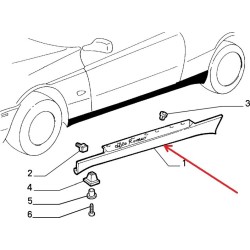 Left lower door molding - Alfa Romeo GTV / Spider