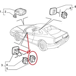 Interruttore finestra destra - Alfa Romeo GTV / Spider  MY 2003