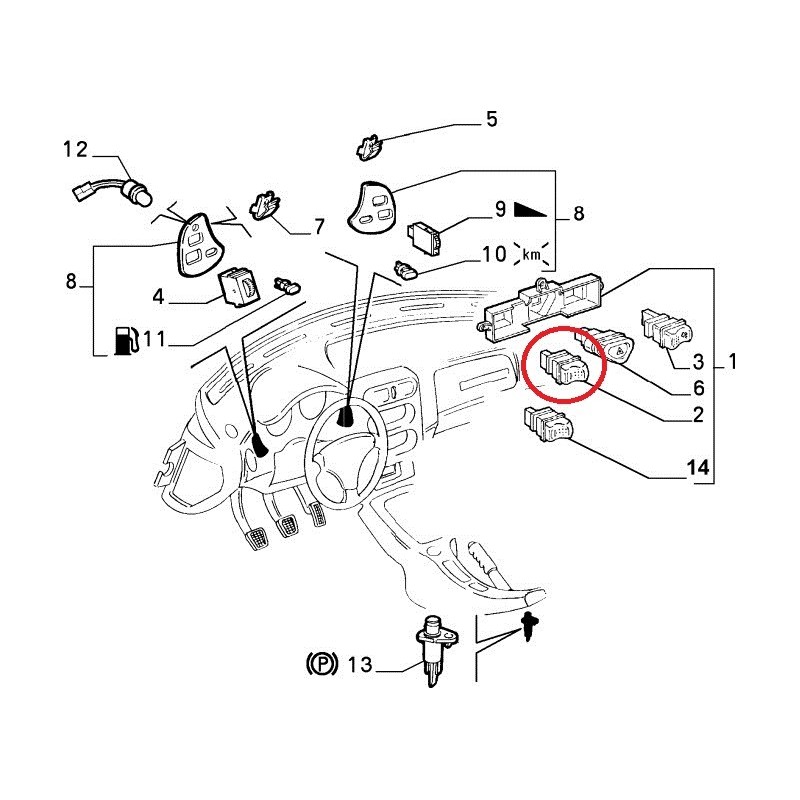 Foglight switch - Alfa Romeo GTV / Spider