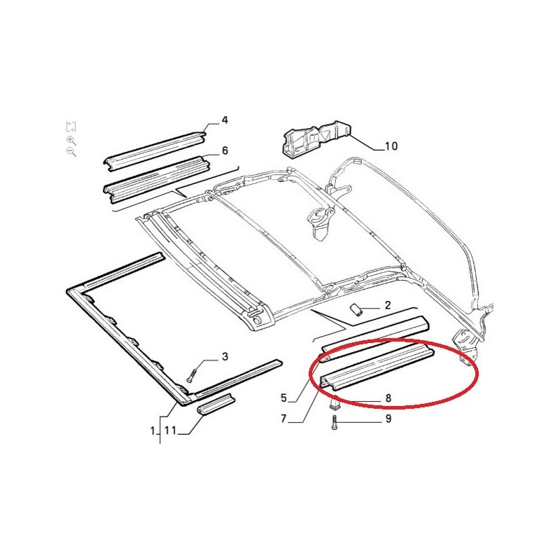 Left softop gasket