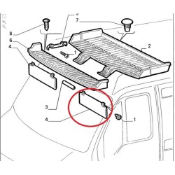 Pantina parasole sinistro  - Fiat Ducato 1994 -- 2002