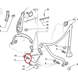 Boulon de ceinture de sécurité -  Fiat Punto (1999 -2010) Toutes