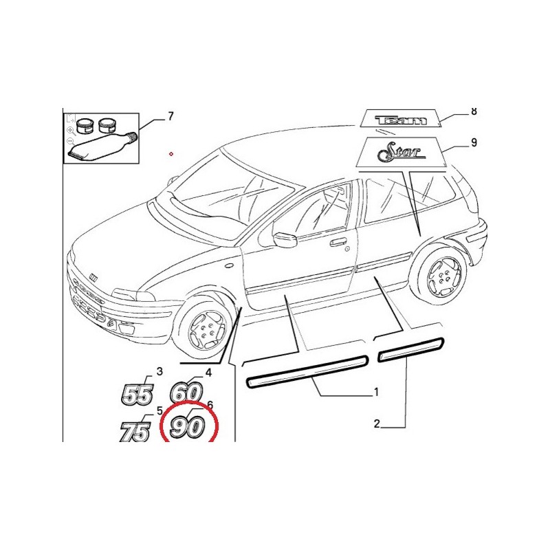 Monogramme "90" - Fiat Punto (1993 -- 1997)