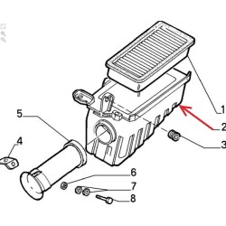 Corps de filtre a air  - Alfa Romeo 145 / 146 / 155