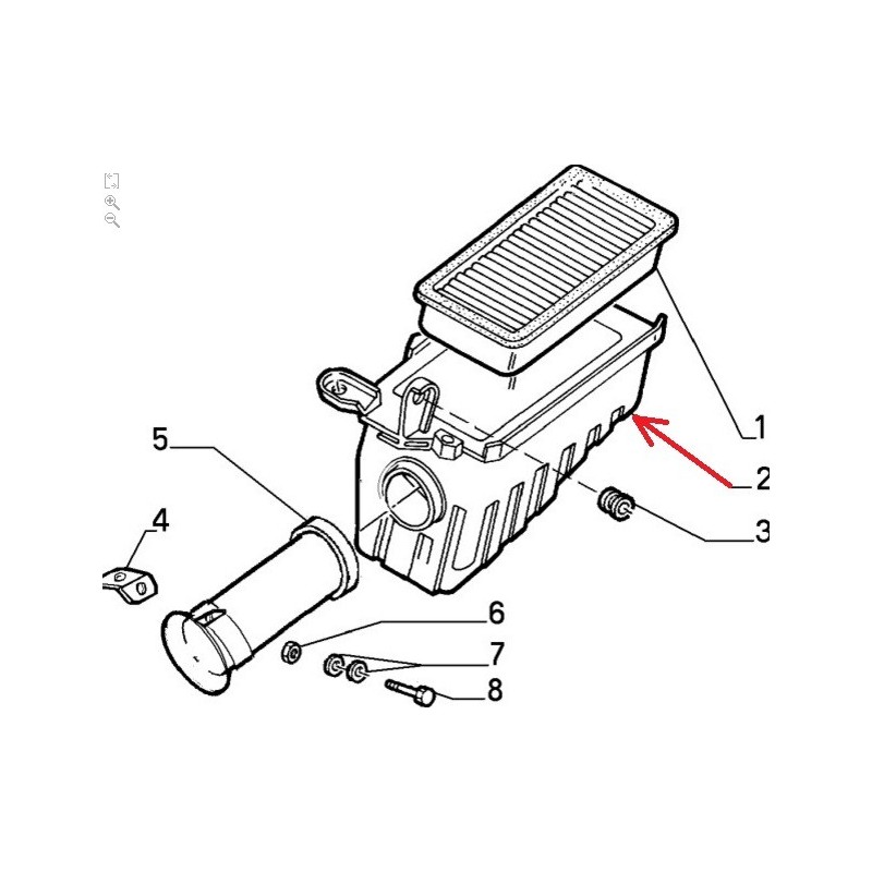 Air filter body - Alfa Romeo 145 / 146 / 155