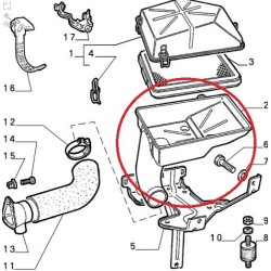 Air filter body - Alfa Romeo 164