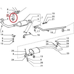 Exhaust mounting - Fiat Panda 4X4 (1991 -- 2003)