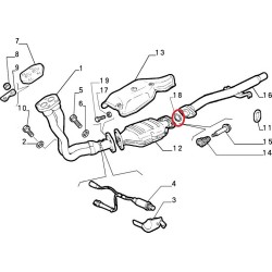 Exhaust ring  - Fiat Panda / Tempra / Tipo / Uno / Lancia Y10