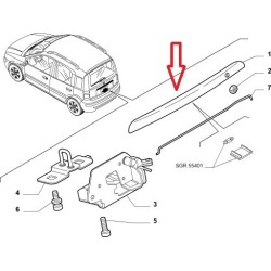 Luggage lid handle - Fiat Panda (2003 -- 2003) Actual / Active / Dynanic / Trekking