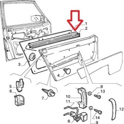 Modanatura anteriore sinistra - Alfa Romeo 75