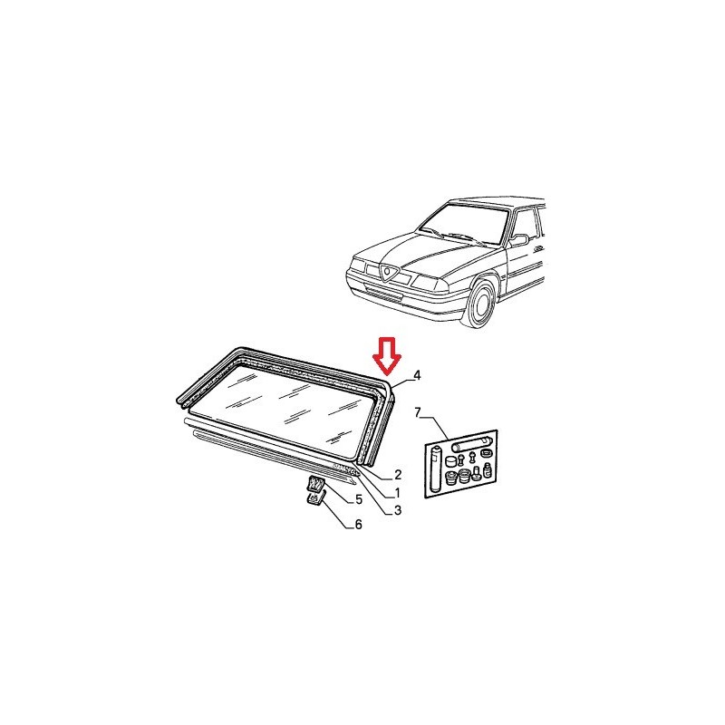 Windscreen gasket  - Alfa Romeo 33 (1990 -- 1994)