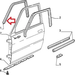 Guarnizione porta destra - Alfa Romeo 33