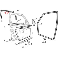 Guarnizione porta anteriore destra - Alfa Romeo 155