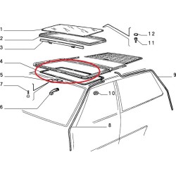 Manovella tetto apribile - Fiat Uno / Lancia Y10