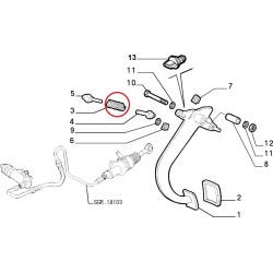 Ressort de pédale d'embrayage - Alfa Romeo / Fiat / Lancia