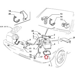 Supporto batteria - Fiat Uno