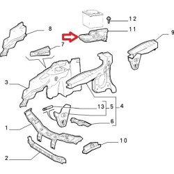 Battery holder - Fiat Punto / Lancia Ypsilon