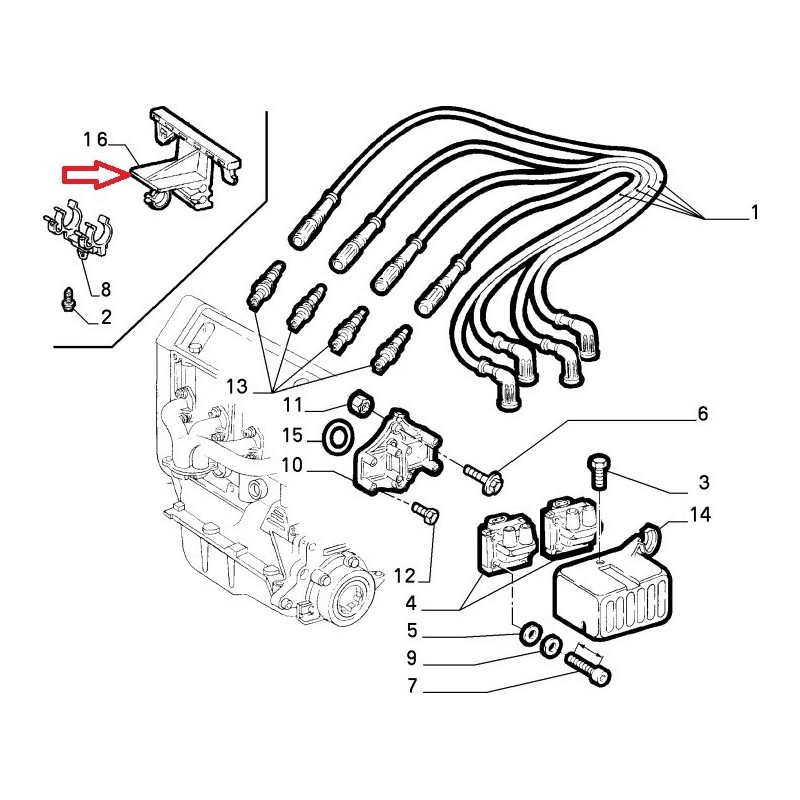 Wire support - Fiat / Lancia