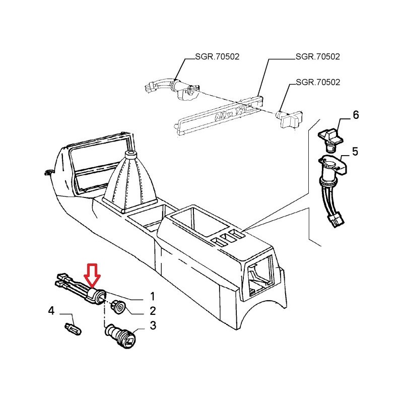Prise allumare cigare - Alfa Romeo 75 Toutes , Spider (1990 -- 1993)