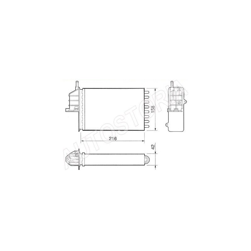  Radiateur de chauffage -  Fiat Seicento 