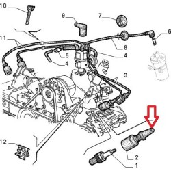 Spark plug rubber boot - Alfa Romeo 33 (1988 -- 1994)