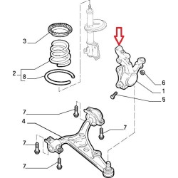 Right steering knuckle - Alfa Romeo 145 / 146 / 155