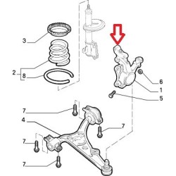 Left steering knuckle - Alfa Romeo 145 / 146 / 155