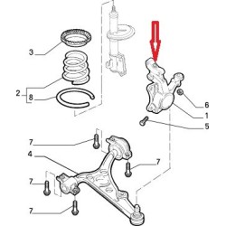 Right steering knuckle - Alfa Romeo 145 / 146 / GTV / Spider