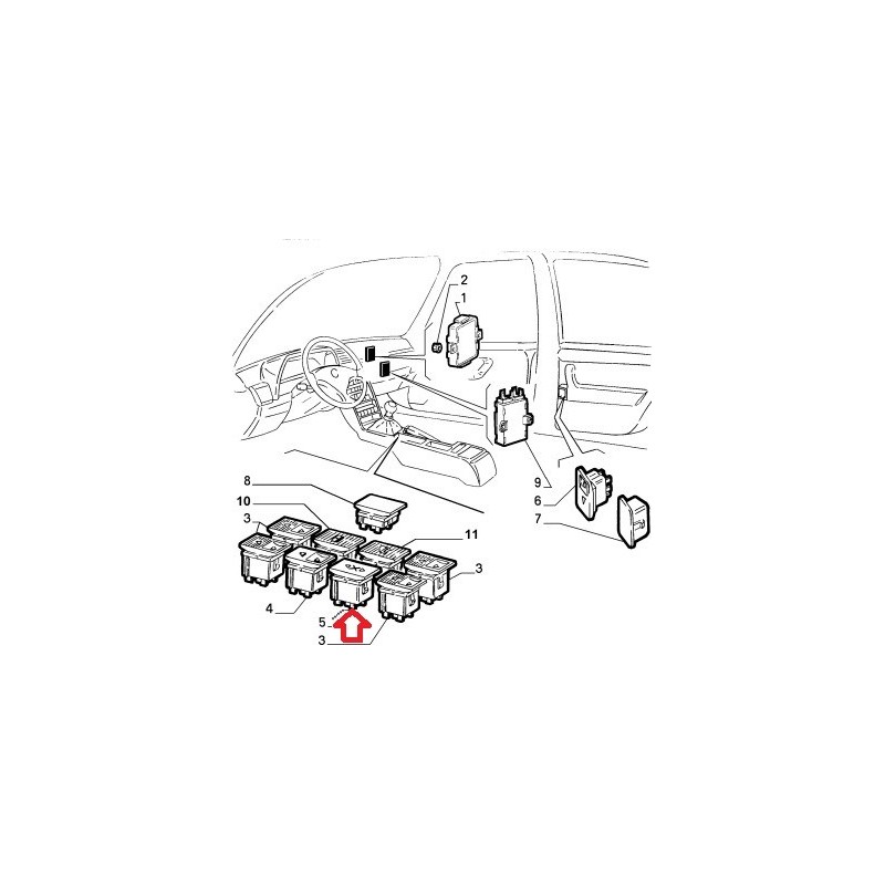 Interrupteur - Alfa Romeo 164