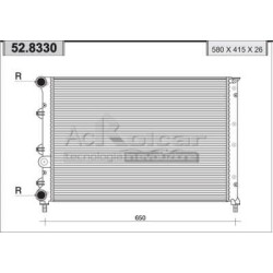  Radiateur d'eau moteur147 