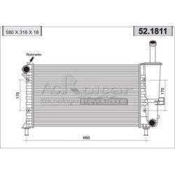 Engine cooling radiator - Fiat Punto II 60 / 80