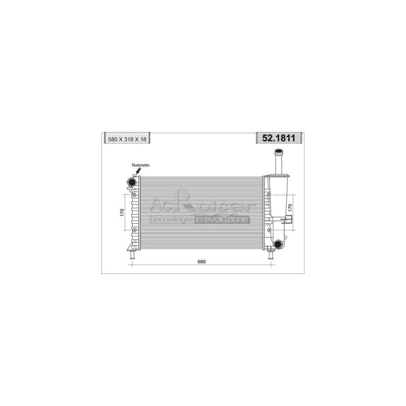 Engine cooling radiator - Fiat Punto II 60 / 80