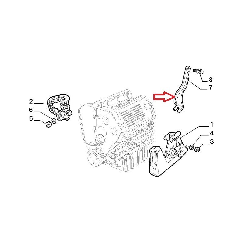 Supporto motore - Alfa Romeo 147 / 156 / GT / GTV / SPIDER