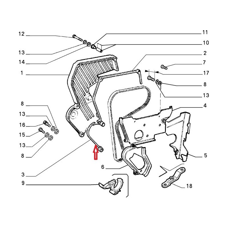 Guarnizione coperchio distribuzione - Alfa Romeo 155 / Fiat Coupe