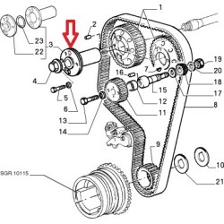 Timing belt pinion support - Alfa Romeo 75 / 164 / SZ / RZ