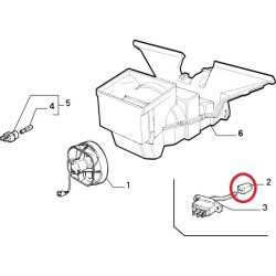 Bouton de manette de commande de chauffage - Fiat Panda (1985 -- 2003)