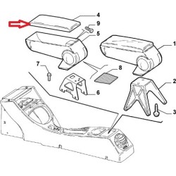 Black / Blue armrest - Alfa Romeo 147 GTA