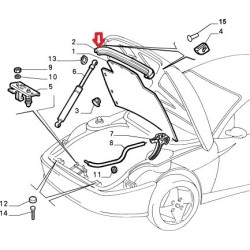 Guarnizione cofano anteriore  - Fiat Coupe