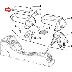 Black / Silver armrest - Alfa Romeo 147 GTA